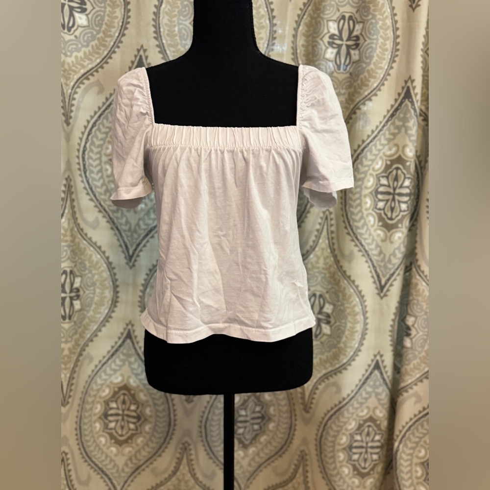 H&M White Square Neck Women's Top